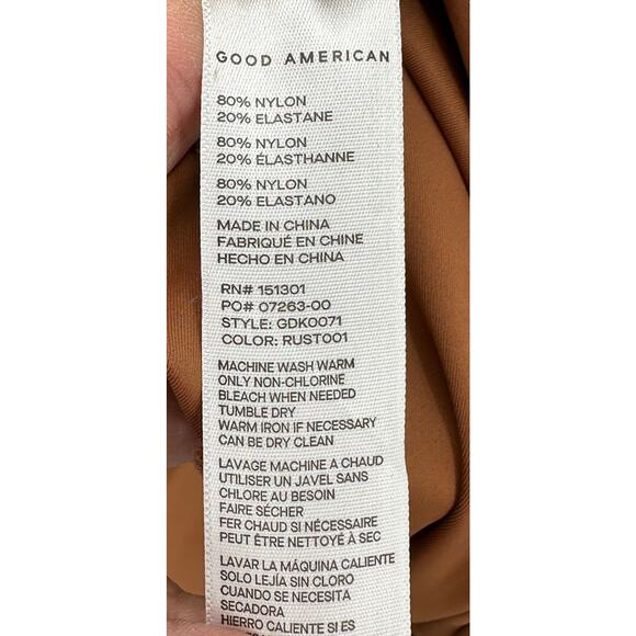 Good American Spaghetti Scuba Midi Dress Rust 3XL - Picture 6 of 7